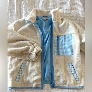 Sandy Liang x Target fleece jacket with gingham detail - small